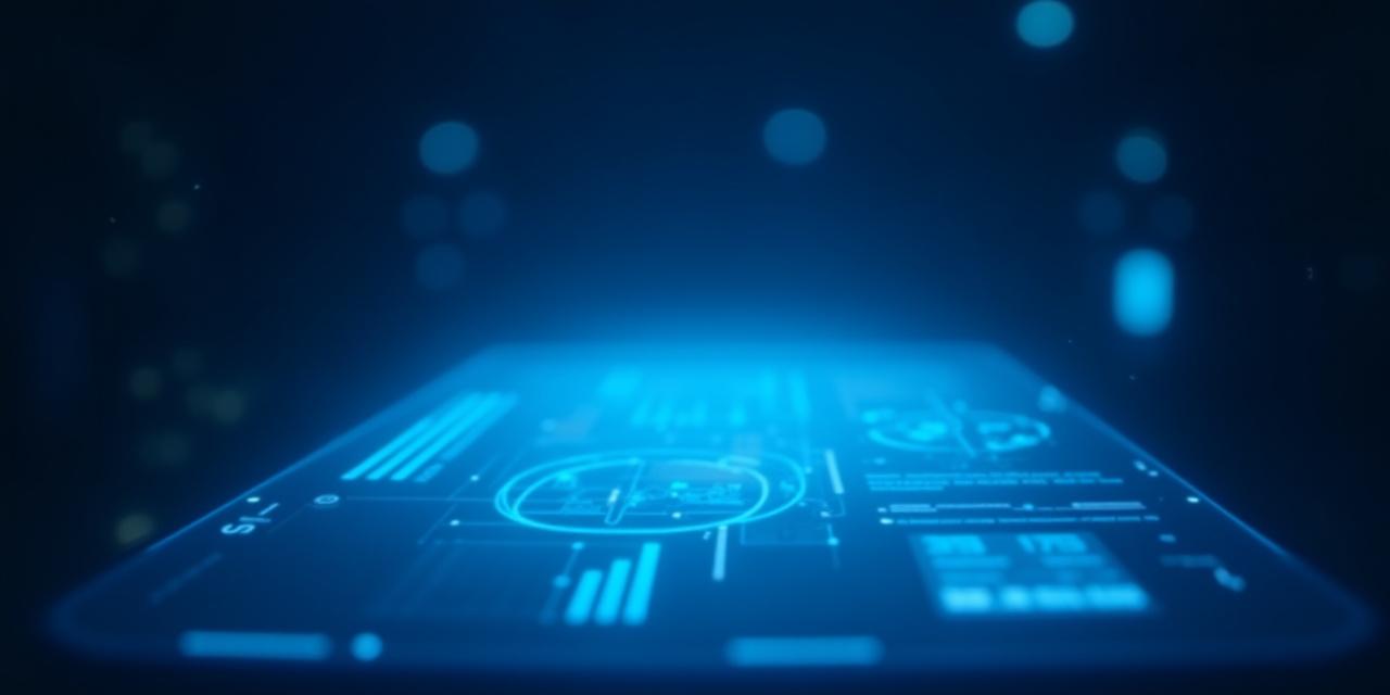 Futuristic holographic data interface showing secure biometric encryption for space travel